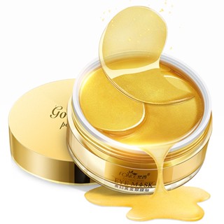 Fonce 24K Gold Crystal Collagen Gel Eye Patches Mask Ageless Sleep Mask Remover Wrinkle Anti Age Bag Eye Treatment Dark