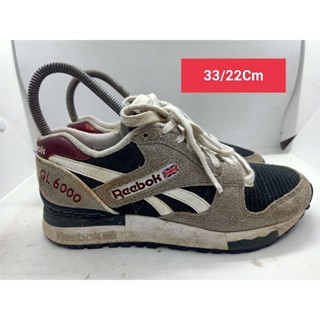 Reebok Size 33 ยาว 22 รองเท้ามือสอง ผ้าใบ แฟชั่น ทำงาน ลำลอง เที่ยว