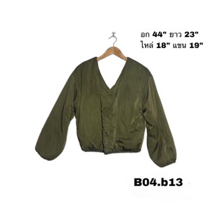 Women Jacket bomber แจ๊คเก็ต เสื้อกันหนาวผู้หญิง size M อก 44 ยาว 23 B04.b13