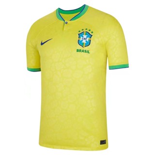 เสื้อกีฬาแขนสั้น ลายทีมชาติฟุตบอล Brazil Home Away 2223 ไซซ์ S - 2XL