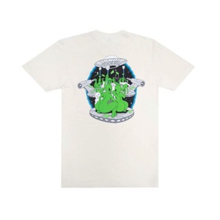 SLUM LTD - RIPNDIP F22 Stripndip Pocket Tee Natural