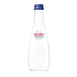 เอเวียง น้ำแร่โซดา ในขวดแก้ว 330มล. - Evian Sparkling Water Glass bottle 330ml imported from France