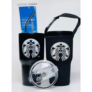 แก้วเก็บความเย็น ลายสตาร์บัค สีดำ ขนาด 30 Oz ผลิตจากสแตนเลส 304 มีเก็บเงินปลายทาง พร้อมของแถมครบเซ็ต ตามภาพ