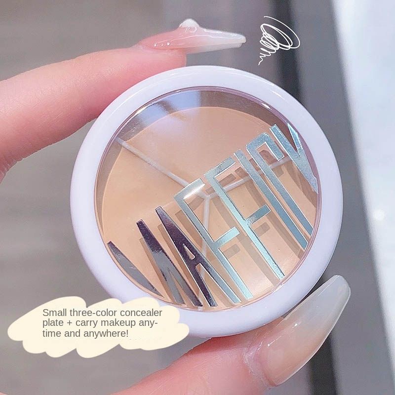 (B33) พาเลตต์คอนซีลเลอร์ 3 สี คอนทัวร์ คอนทัวร์หน้า ปกปิดรอยคล้ําใต้ตา