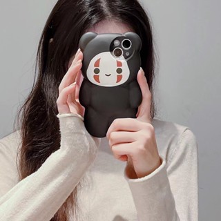 เคสโทรศัพท์มือถือ ลายการ์ตูน Spirited Away No Face Man 3 มิติ สําหรับ iPhone 14 Pro Max 14 Plus 13 Pro Max 12 Pro Max 11 Pro Max X Xs Max XR