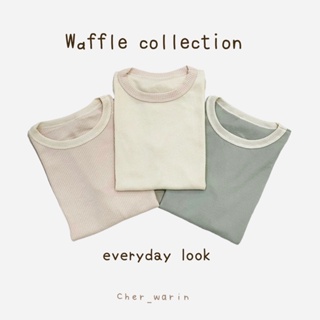 พร้อมส่ง‼️ เสื้อยืดผู้หญิง Waffle collection 👱🏻‍♀️👩🏻(ผู้ใหญ่)