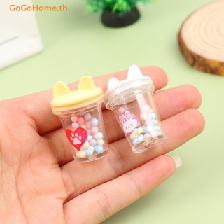 Gogo 2 ชิ้นตุ๊กตาแมวหูถ้วยชานม Diy พวงกุญแจจี้อุปกรณ์ตกแต่ง TH