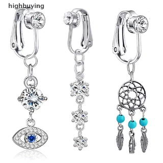 [highbuying] 1 ชิ้น แหวนปุ่มท้องปลอม คลิปบนท้อง ไม่ใช่สะดือ แหวนใหม่ สต็อก