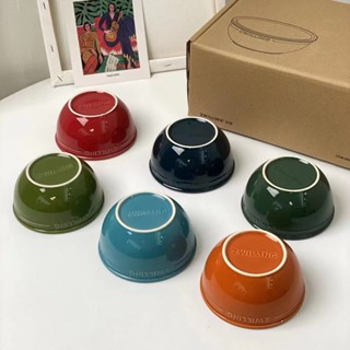 Germany ZWILLING family 6-color stoneware porcelain bowl colorful rice bowl family soup bowl eating rice bowl 6-piece se