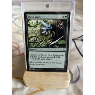 การ์ด MTG Three Visits Green Magic the gathering EDH รุ่น CLB