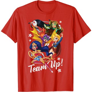 เสื้อยืด Dc Super Hero Girls Team Up T-Shirt Fashion Clothing Tops  Distro Character