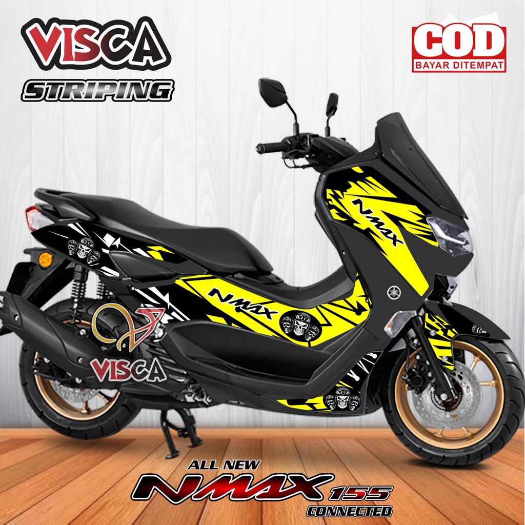 Nmax 2022 Striping Variations - Yamaha Nmax 2022 Striping Stickers - Nmax 2022 Skull Hologram Stripi