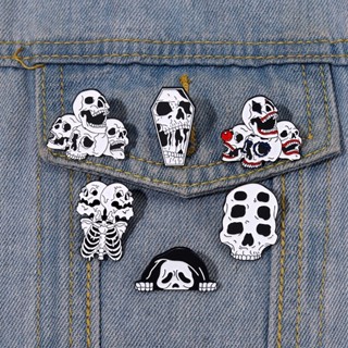 Dark Punk Lapel Pin Skull Pin เข็มกลัดของขวัญสําหรับเพื่อนเสื้อผ้าอุปกรณ์เสริมเครื่องประดับ