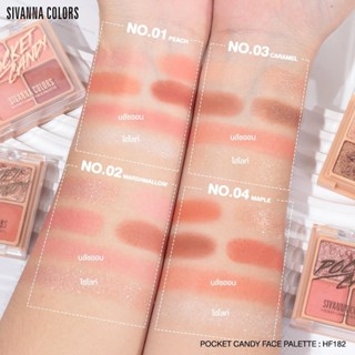 HF182 SIVANNA COLORS POCKET CANDY FACE PALETTE พาเลตท์ ตลับ 2 ชั้น มีทั้งอายแชโดว์ ไฮไลท์