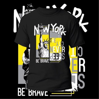 เสื้อยืดผ้าฝ้าย เสื้อยืดพิมพ์ลายพรีเมี่ยม เสื้อยืด ผ้าฝ้าย 100% พิมพ์ลาย new york new the city ไซส์ S - 5XL สําหรับผู้ชา