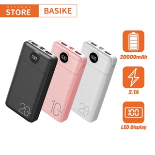 BASIKE Powerbank 10000mAh แบตสำรอง 20000mAh 100% แบตสำรองของแท้ with LED Display แบตมือถือ PT201P&amp;PT62