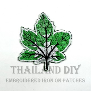 ตัวรีดติดเสื้อ งานปัก กัญชา ใบกัญชา เร็กเก ฮิปปี้ ใบไม้ Leaf Weed Ganja Hippie Patch WOP DIY ตัวรีด อาร์มติดเสือ สวยๆ