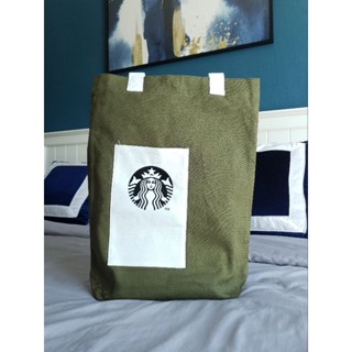 ✨️พร้อมส่ง✨️ 💚Green&amp;Navy💙 Starbucks Tote Bag ของแท้