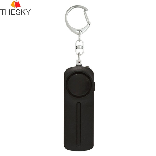 AF-9400 130dB Personal Alarm Pull Ring Women Self-Defense Keychain Alarm (สีดํา)