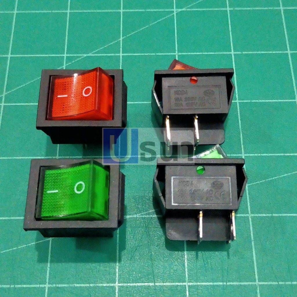 สวิทช์ 25x31mm กระดก เปิด ปิด Switch 4 ขา 6 ขา 16A 250V #สวิทช์ 25x31mm 16A (1 ตัว)