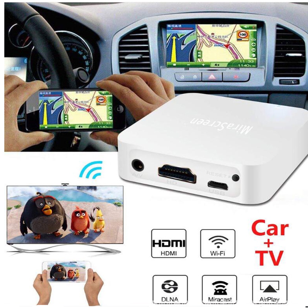 Mirascreen X7 Car Auto Media Screen Mirroring Dongle TV Stick ไร ้ สาย HDMI รองรับเอาต ์ พุต AV Vide
