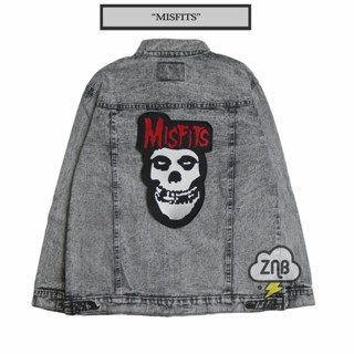 Misfits กระเป๋าเป้สะพายหลัง ปักลาย อุปกรณ์เสริม