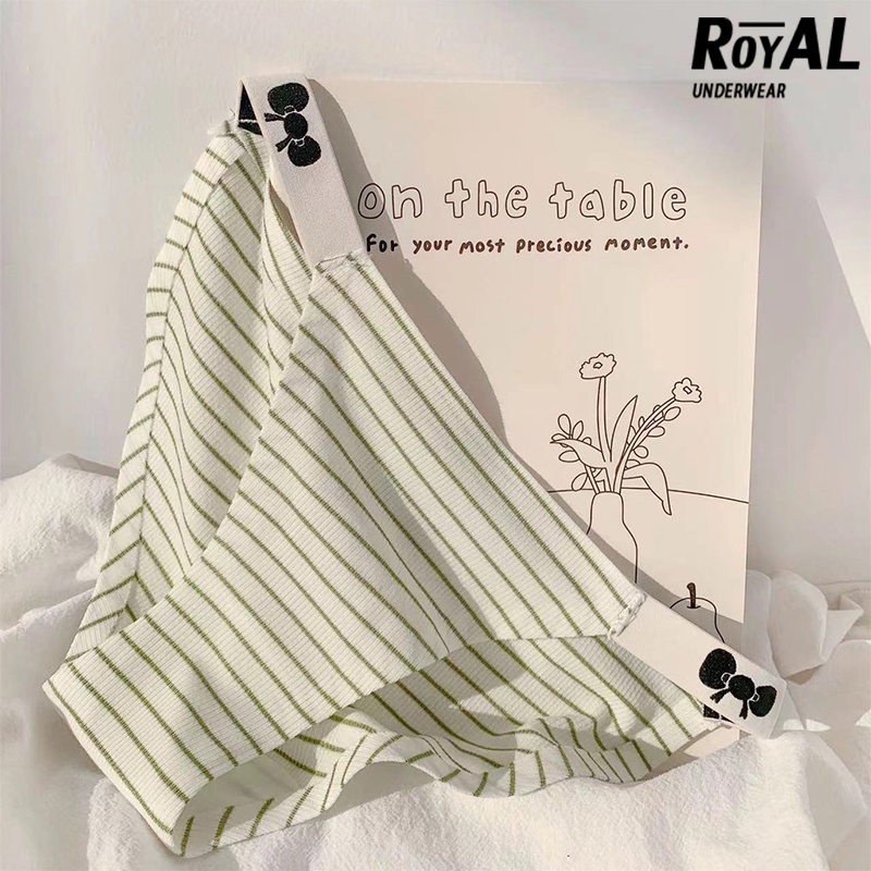 ลดล้างสต๊อก❗❗❗ Royal Underwear กางเกงในลายทางไร้ขอบสไตล์ญี่ปุน น่ารับใส้สบายค่ะ BBA105