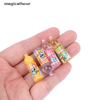 Magicalhour^^ ขวดเครื่องดื่ม ขนาดมินิ สําหรับตกแต่งบ้านตุ๊กตา 1:12 4 ชิ้น