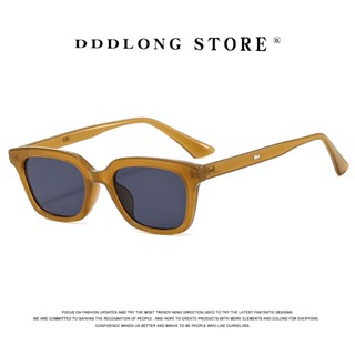 Dddlong แว่นตากันแดด UV400 ทรงสี่เหลี่ยม สไตล์วินเทจ สําหรับผู้ชาย ผู้หญิง D262