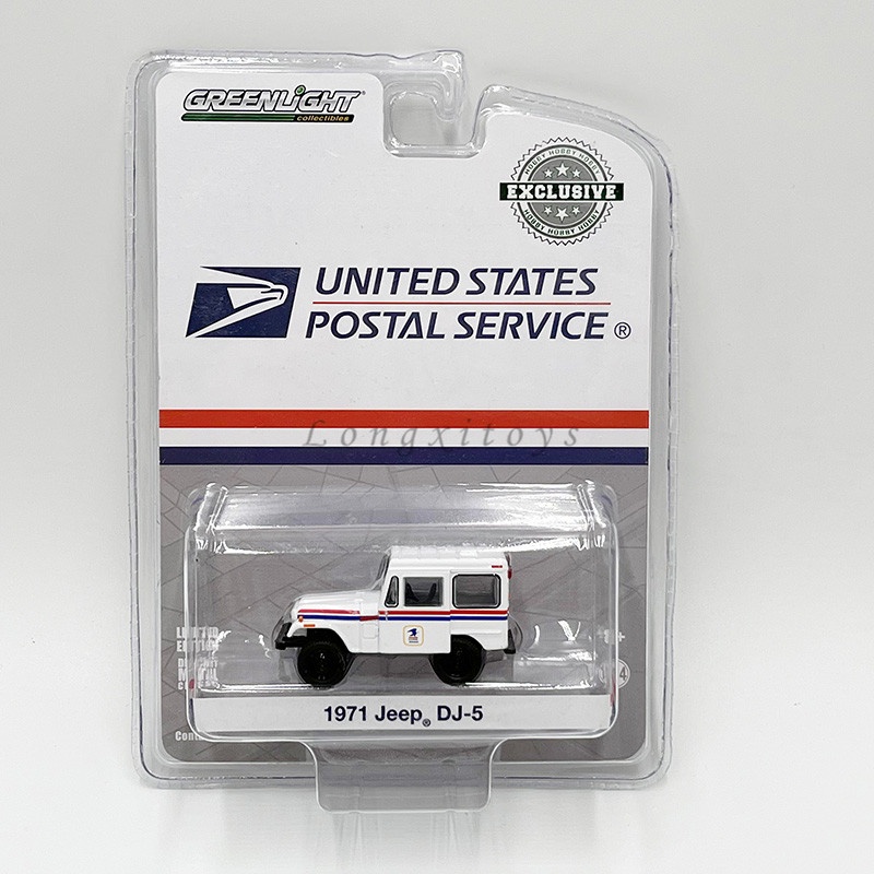 Greenglight 1:64 โมเดลรถเหล็ก 1971 Jeep DJ-5 คอลเลกชันจําลองขนาดเล็ก