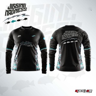 เสื้อกีฬาแขนยาว ลายทีมตกปลา Jigging Madness V3 สําหรับผู้ชาย และผู้หญิง