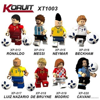 ฟิกเกอร์ SI LEGO รูปนักฟุตบอล World Cup Messi Neymar Ronaldo Beckham ขนาดเล็ก ของเล่นสําหรับเด็ก