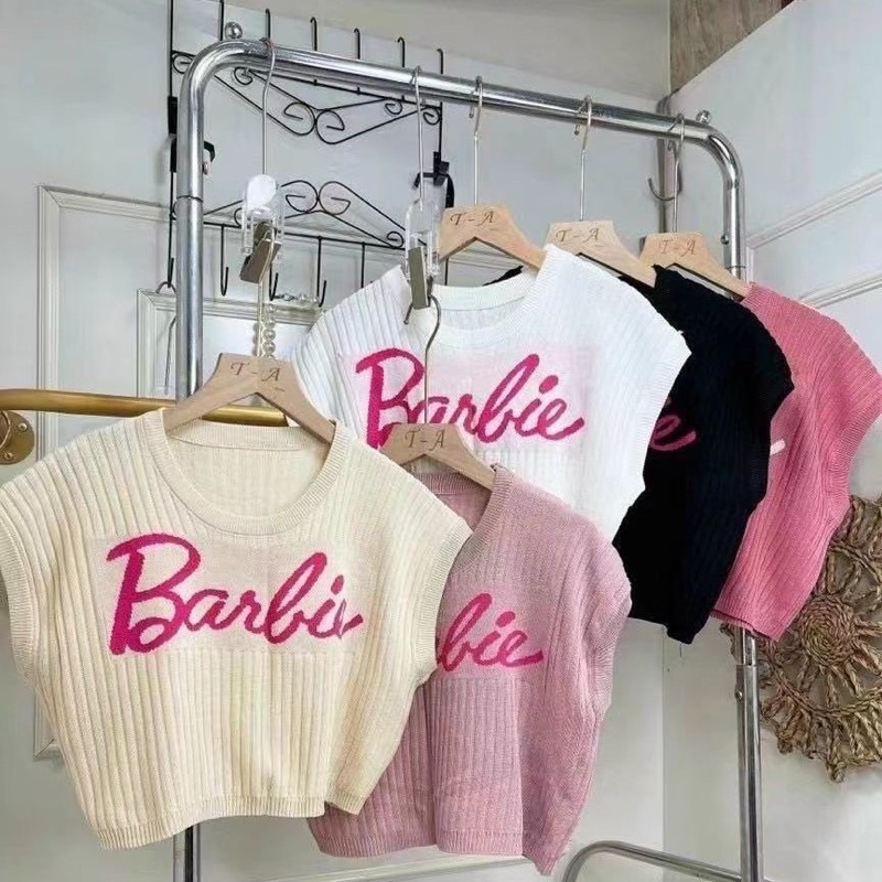 พร้อมส่ง เสื้อครอปไหมพรม เสื้อไหมพรมแขนกุด 5สี ตรงปก