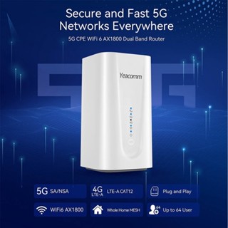 5G CPE Router WiFi 6 เราเตอร์ ใส่ซิม รองรับ 3CA 5G AIS DTAC TRUE, Intelligent Wireless Access router - Yeacomm