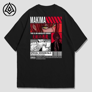 [COD]เสื้อยืด พิมพ์ลายอนิเมะ DUMORTIERITE Makima Chainsawman สําหรับผู้ชาย และผู้หญิง