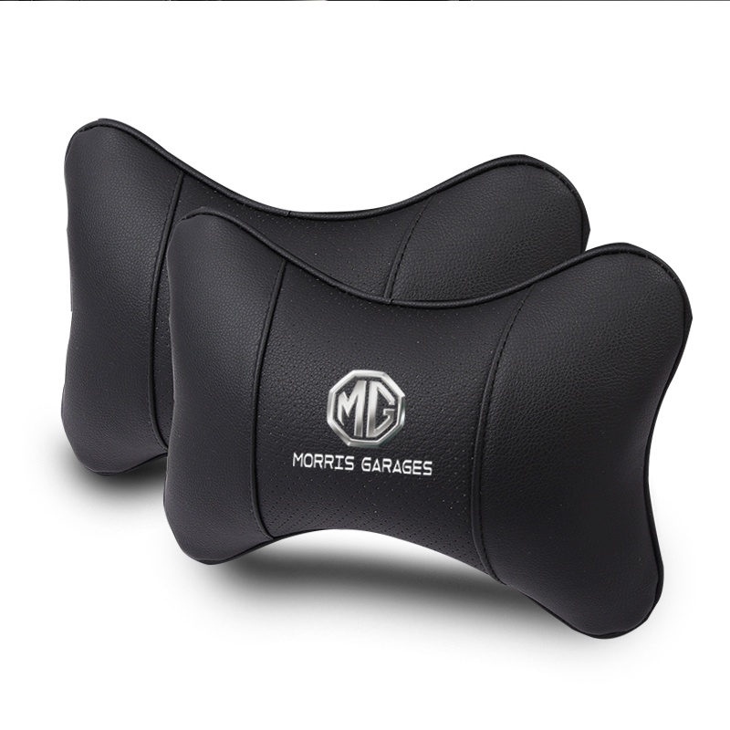 Breathable หนัง Headrest หมอนรองคอรถหัวคอหมอนสําหรับ MG HS ZS EV MG3 3SW MG5 MG6 MG7 ZR EHS EZS GT อ