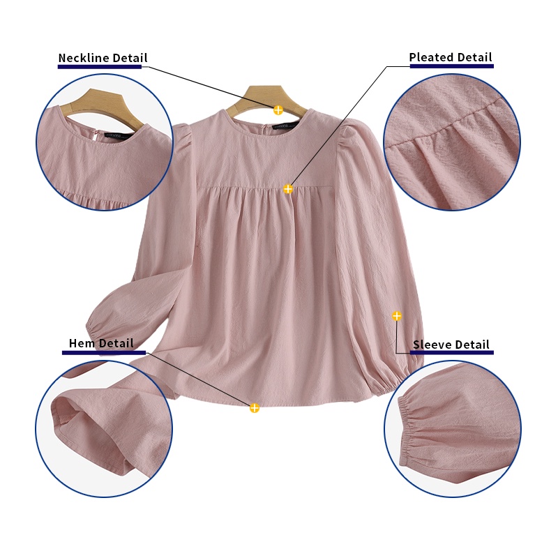 Zanzea เสื้อเบลาส์ แขนยาว ทรงหลวม สไตล์เกาหลี เรโทร สําหรับผู้หญิง — صورة 8