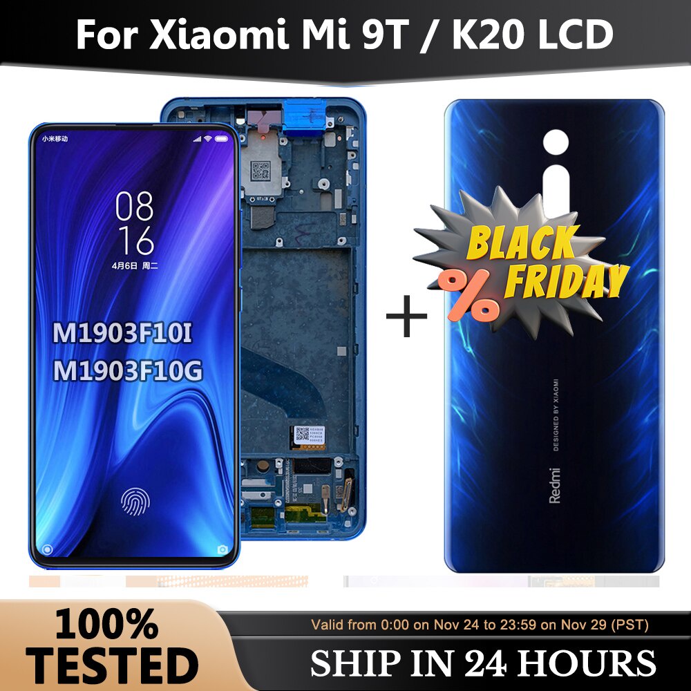Super Amoled 6.39 & 39; & 39; สําหรับ Xiaomi Mi 9T LCD Touch Screen เปลี่ยนสนับสนุนลายนิ้วมือสําหรับ