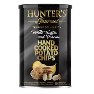 Hunters Gourmet Hand cooked Potato Chips white Truffle and Porcini 150g.มันฝรั่งแผ่นทอดกรอบ เห็ดทรัฟเฟิลขาว  พอร์ชินี