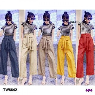 CS6642  Set เสื้อริ้ว+กางเกงขายาว  Set striped shirt + trousers