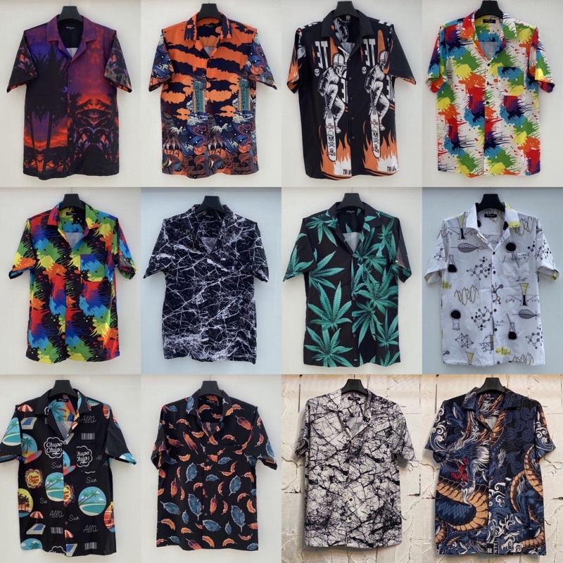 เสื้อเชิ้ตฮาวายตัวใหญ่ 2XL-4XL ใส่สบายลื่น ไม่ยับไซส์ใหญ่ ใส่ได้ทั้งชายและหญิง