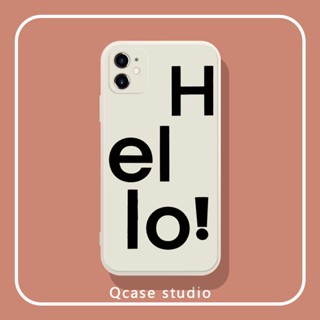 HELLO English เคสไอโฟน iPhone X Xr Xs Max 11 13 pro max เคส 14 plus case 12 14 promax phone case 7 8 plus TPU เคส นิ่ม