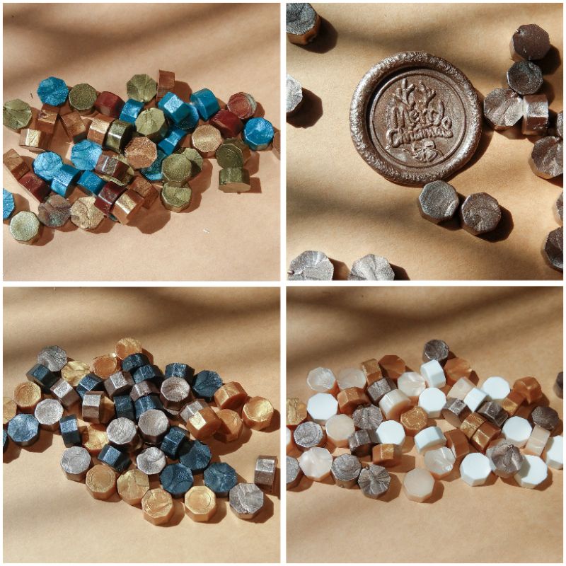 เม็ดขี้ผึ้ง sealing wax(50-100เม็ด) สำหรับตราประทับครั่ง ปิดซองจดหมาย