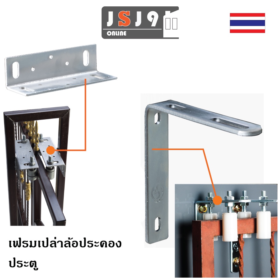 ฉากล้อประคองเกลียว ล้อประคอง ประตูรั้ว บานเลื่อน เหล็ก กันล้ม กันหลุด ประตูเลื่อน บานเลื่อน