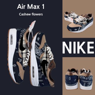 （ยิงจริง）Nike Air Max 1 Cashew flowers รองเท้าผ้าใบ รองเท้า รองเท้าวิ่ง รองเท้า nike-1-4