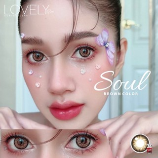 ร้านเลนส์สวยคอนแทค Lovely lens รุ่นSoul สีเทา สีน้ำตาล สีดำ ลายยอดฮิต ค่าน้ำสูง 42% กรองแสงUVเกาหลีเกาใจ มีอย.รับประกัน