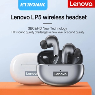 ETRONIK เดิมLenovo LP5ไร้สายบลูทูธหูฟังHi-FiสเตอริโอเพลงหูฟังBT5.0หูฟังสัมผัสหูฟังพร้อมไมค์กีฬาหูฟังกันน้ำ