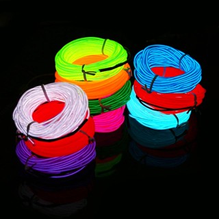 ขายดี สายไฟนีออน LED ยืดหยุ่น กันน้ํา ยาว 1-5 เมตร สําหรับตกแต่งรถยนต์ เต้นรํา ปาร์ตี้