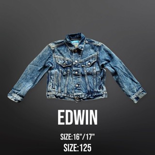 เสื้อแจ็คเกตยีนส์เด็กEdwinแท้ เสื้อยีนส์เด็ก ชุดเด็ก