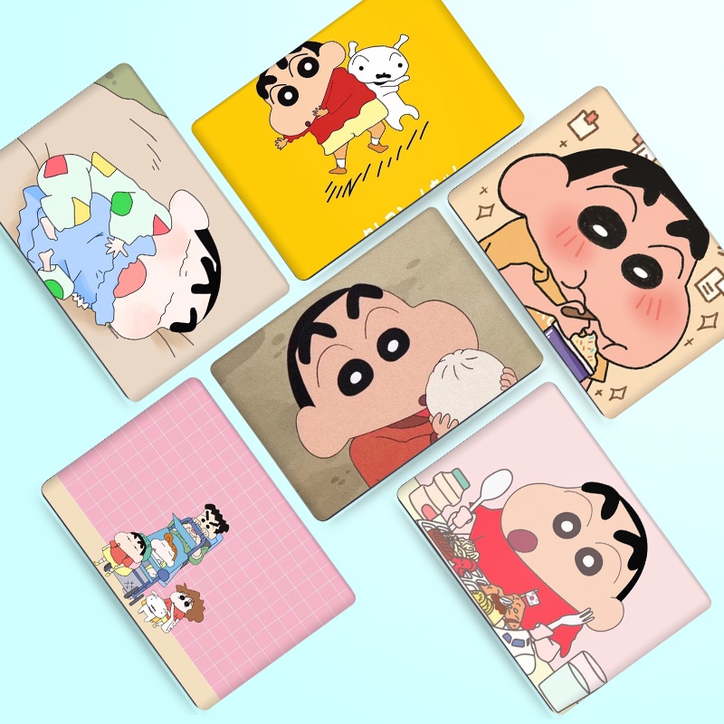 สติกเกอร์ ลายการ์ตูนชินจัง มีกาวในตัว สําหรับติดตกแต่งแล็ปท็อป โน้ตบุ๊ค VINYL 12 13 14 15.6 นิ้ว 2 ชิ้น